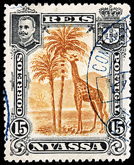 Image showing Giraffe Nyassa Stamp