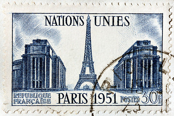 Image showing Eiffel Tower Stamp