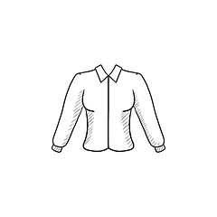 Image showing Female blouse sketch icon.