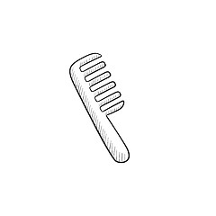 Image showing Comb sketch icon.