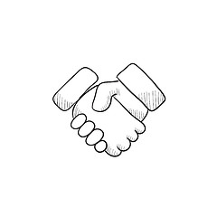 Image showing Handshake sketch icon.