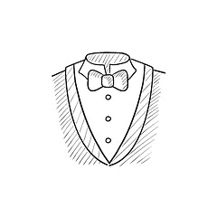 Image showing Male suit sketch icon.