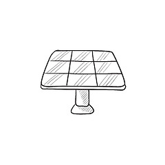 Image showing Solar panel sketch icon.