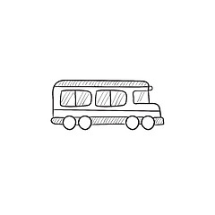 Image showing School bus sketch icon.