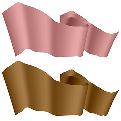 Image showing  Pink and Brown Ribbons