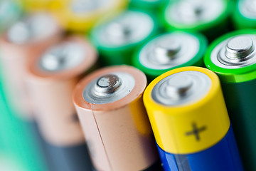 Image showing close up of alkaline batteries