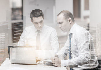 Image showing two businessmen having discussion in office