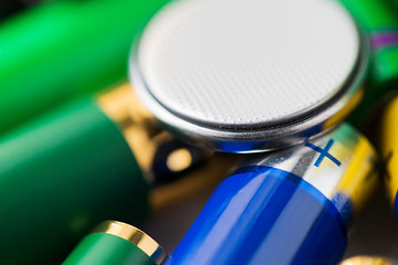 Image showing close up of alkaline batteries