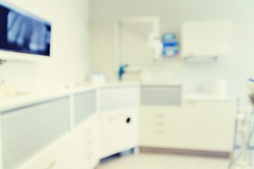 Image showing blurred modern dental clinic office interior bokeh