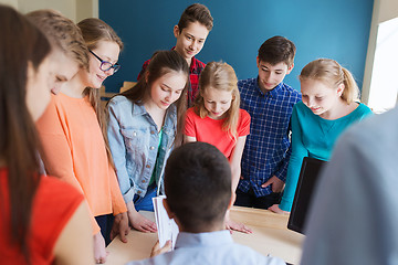 Image showing group of students and teacher at school classroom