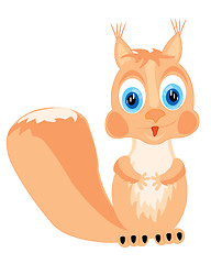 Image showing Cartoon of the squirrel on white background