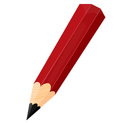 Image showing Illustration of the pencil on white