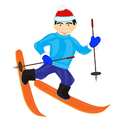 Image showing Man skier