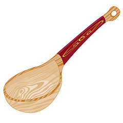 Image showing Illustration of the wooden spoon