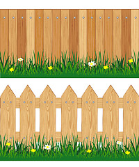 Image showing Two fences from tree