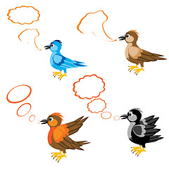Image showing Birds talk