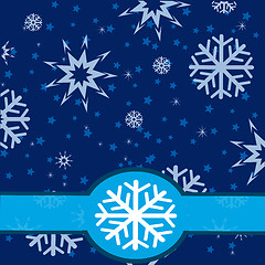 Image showing Winter background from snowflake