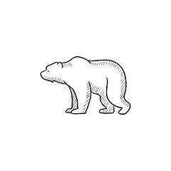 Image showing Bear sketch icon.