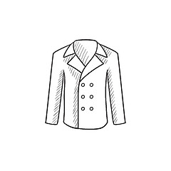 Image showing Male coat sketch icon.