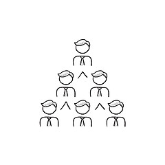 Image showing Business pyramid  sketch icon.