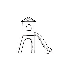 Image showing Playground with slide sketch icon.