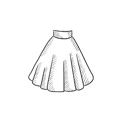 Image showing Skirt sketch icon.