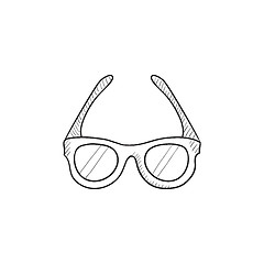 Image showing Glasses sketch icon.