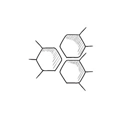 Image showing Chemical formula sketch icon.