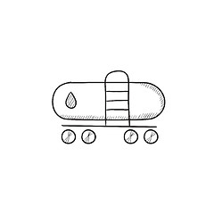 Image showing Oil tank sketch icon.