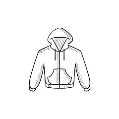 Image showing Hoodie sketch icon.