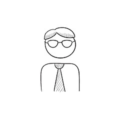 Image showing Businessman sketch icon.