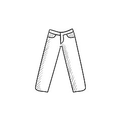Image showing Trousers sketch icon.