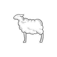 Image showing Sheep sketch icon.