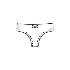 Image showing Panties sketch icon.