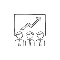 Image showing Business growth sketch icon.