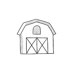 Image showing Farm buildings sketch icon.