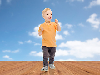 Image showing happy little boy in casual clothes