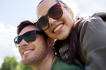 Image showing happy couple having fun outdoors