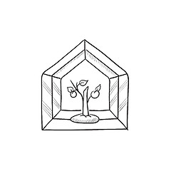 Image showing Greenhouse sketch icon.