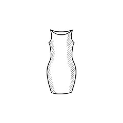 Image showing Dress sketch icon.