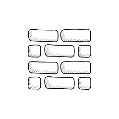 Image showing Brickwall sketch icon.