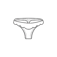 Image showing Panties sketch icon.