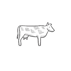 Image showing Cow sketch icon.