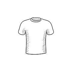 Image showing Male t-shirt sketch icon.