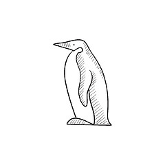 Image showing Penguin sketch icon.