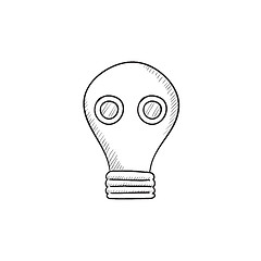 Image showing Gas mask sketch icon.