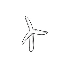 Image showing Windmill sketch icon.