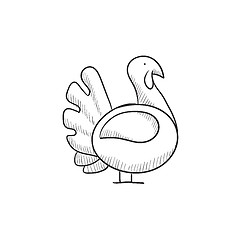 Image showing Turkey sketch icon.
