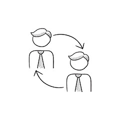 Image showing Staff turnover sketch icon.