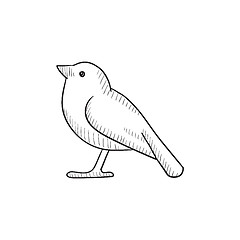 Image showing Bird sketch icon.